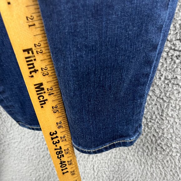 Madewell Medium Wash Buttonfly 9" High-Rise Skinny Blue Denim Jeans Size 28‎ - Picture 6 of 15